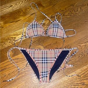 Burberry Check Triangle Bikini